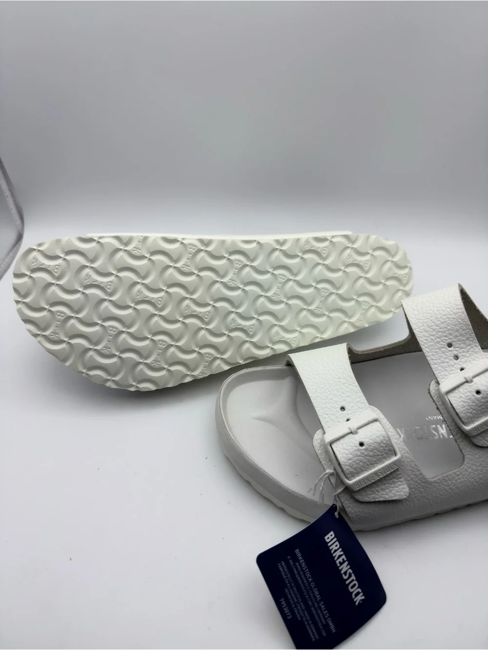 NIB Birkenstock Arizona White Two-Strap Sandals EU 44 Narrow